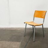 Postmodern chair in metal and wood by Ruud Jan Kokke for Harvink, 1990s.