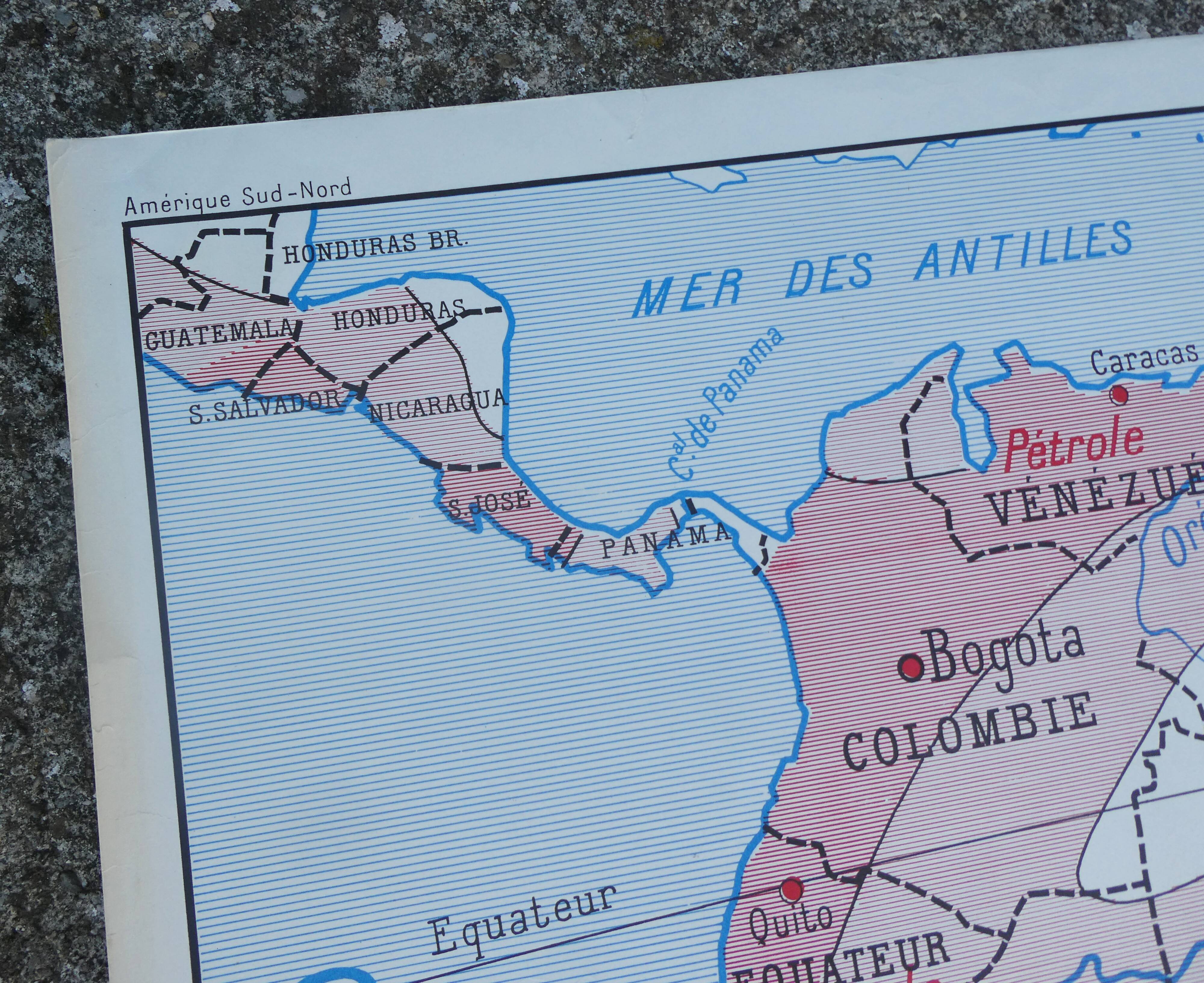 Rossignol School Map Poster: North America United States / South America.