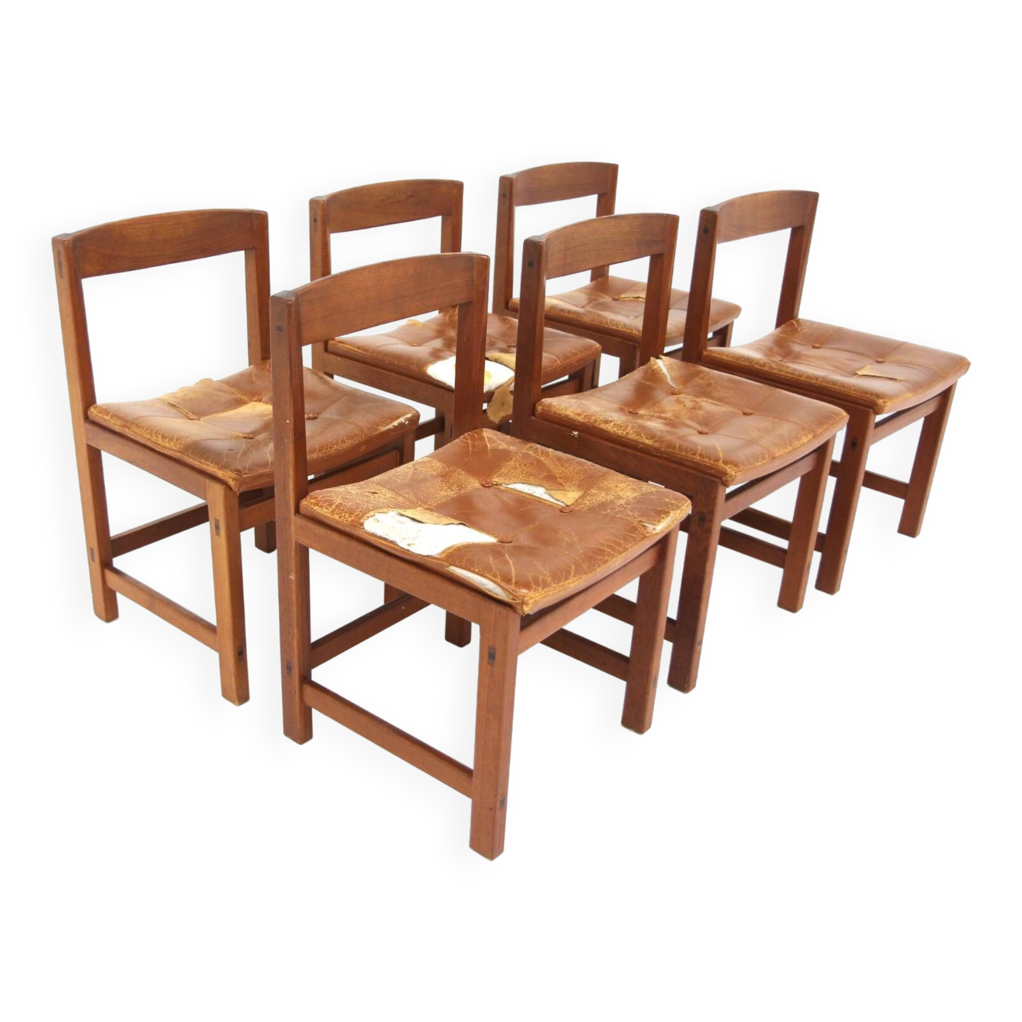 Set of 6 "Corona" chairs, Lennart Bender, Ulferts, Tibro, Sweden, 1960