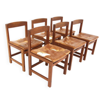 Set of 6 "Corona" chairs, Lennart Bender, Ulferts, Tibro, Sweden, 1960