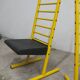 Paire de tabouret de bar italien ajustables jaune laqué et noir