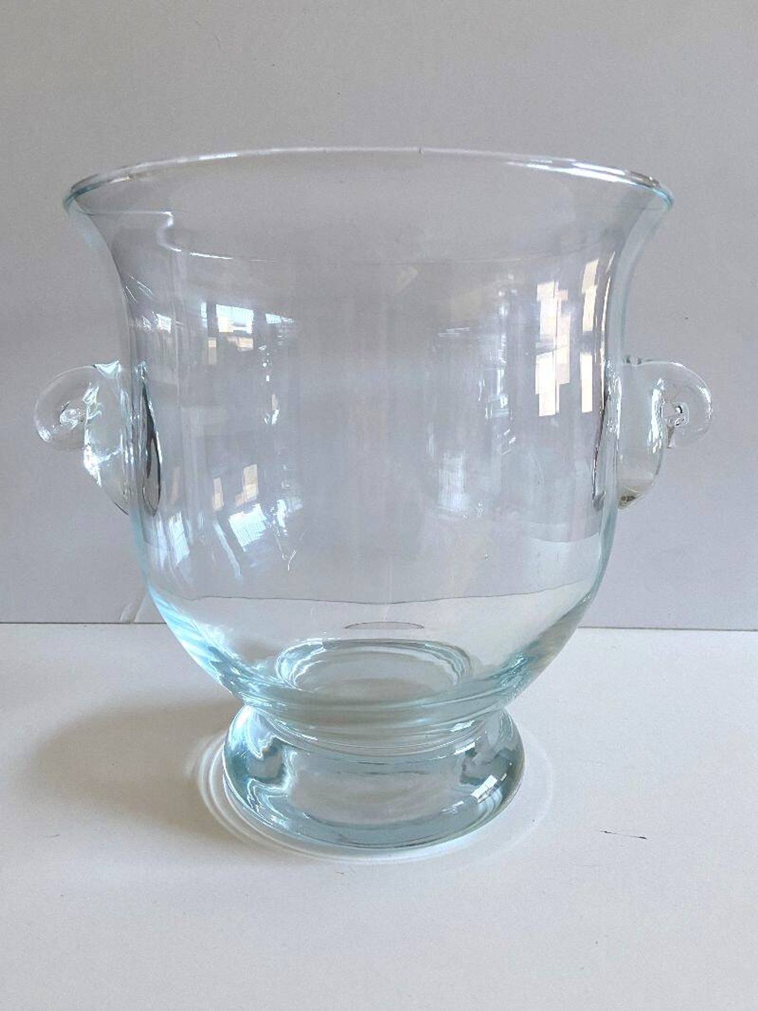 Gros Seau à Champagne ou Glace Rafraichissoir Vase Terrarium Verre Soufflé