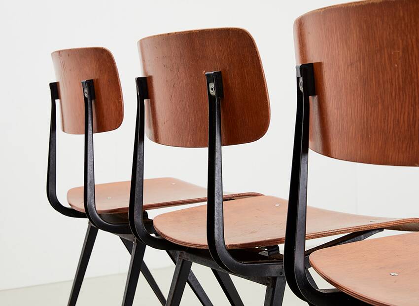 Friso Kramer Set of 4 Result chairs for Ahrend de Cirkel 1958