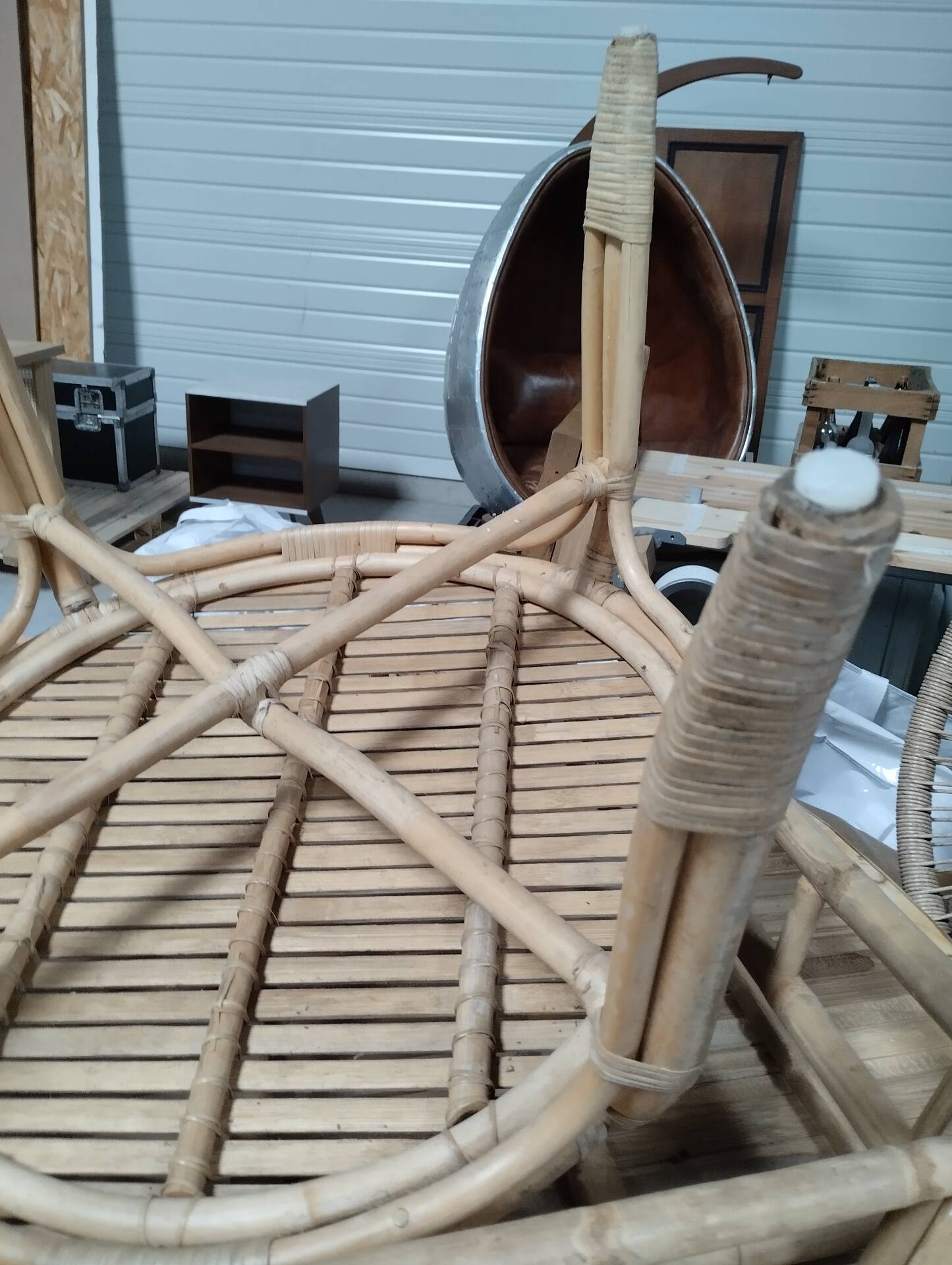 Table basse en rotin