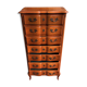 Semainier commode arbalète en bois galbé