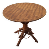 Vintage rattan round table