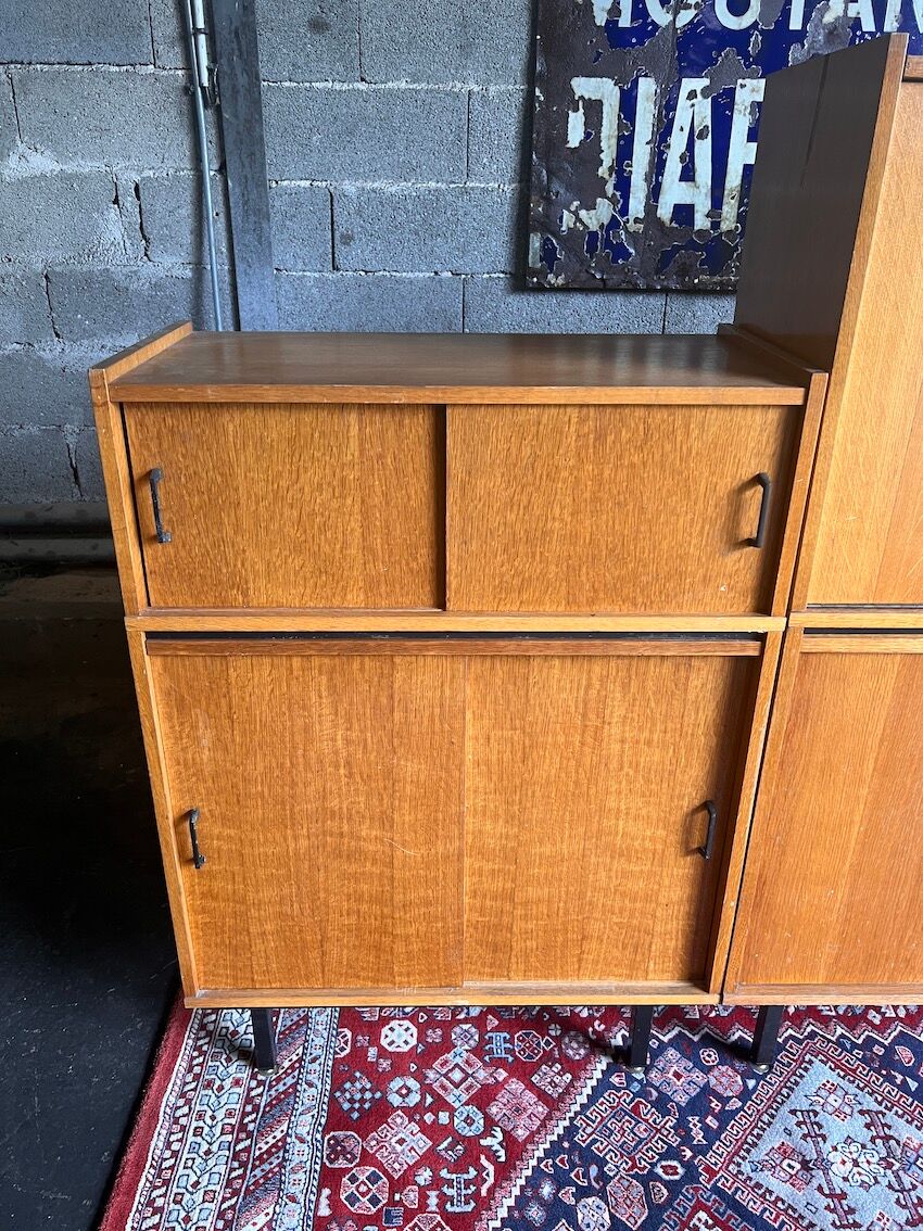 Modular vintage showcase library modernist style / Minvielle - 50s/60s