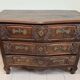 Curved Lyonnaise chest of drawers Louis XV period in solid walnut circa 1750