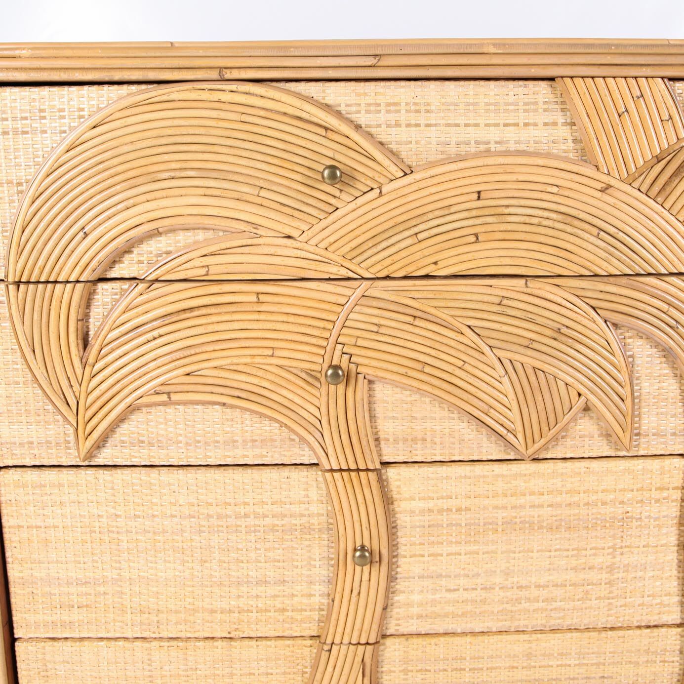 Rattan chest of drawers with 4 drawers