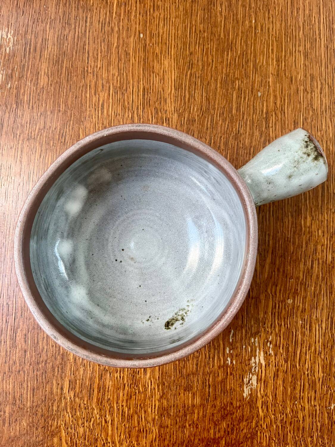 Signed glazed stoneware pot