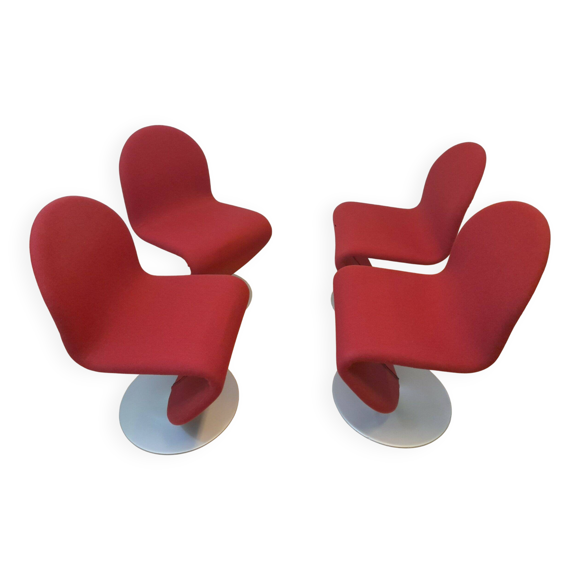 Dining chairs series 1-2-3 by Verner Panton