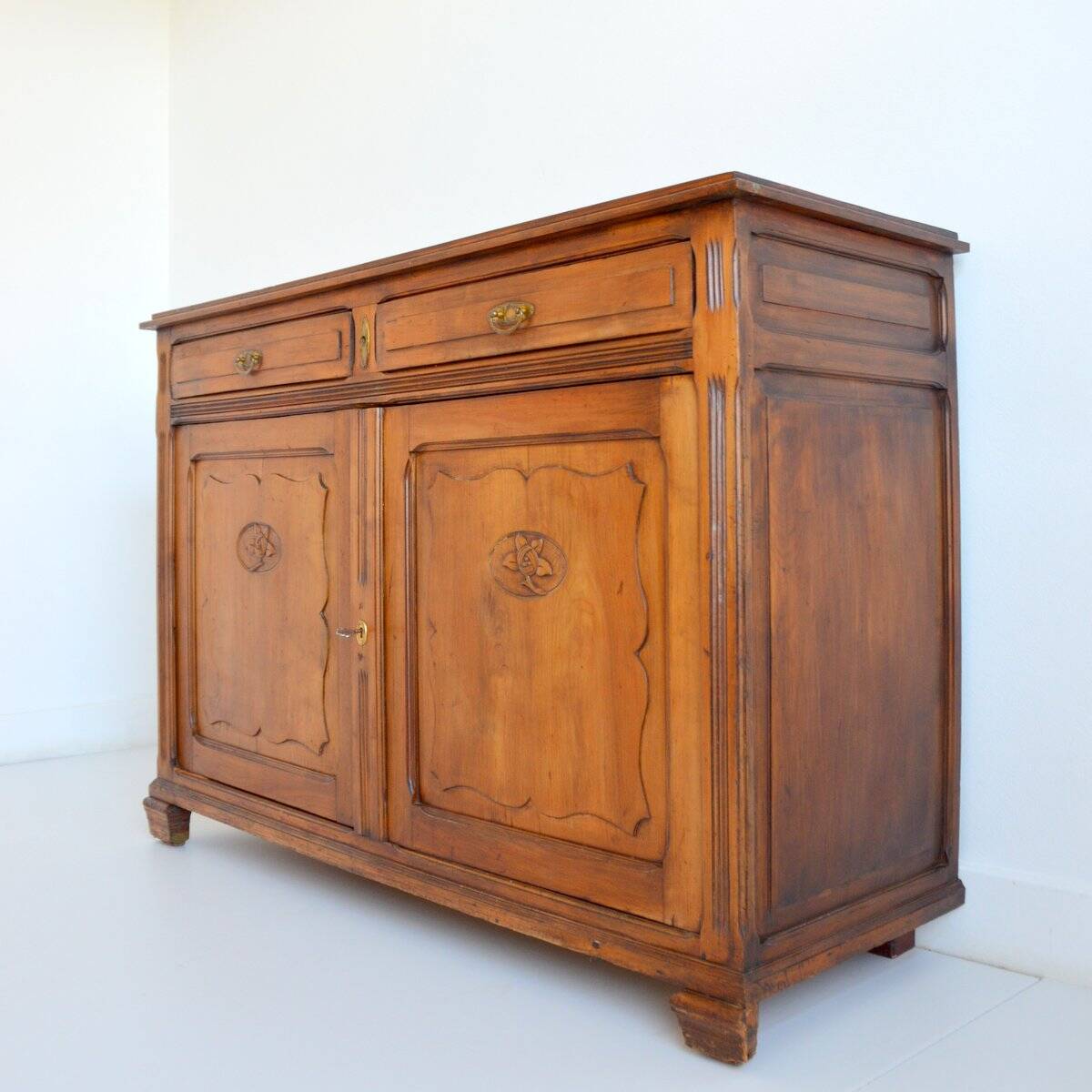 Old vintage Parisian 2-door cabinet / sideboard 1930 in its original condition.