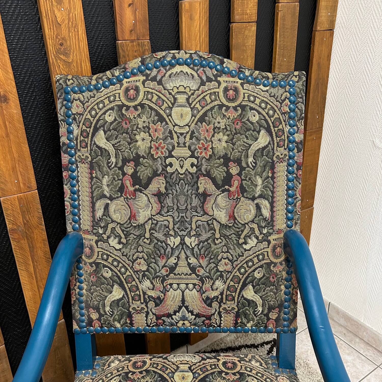 Revamped Louis XIII style armchair