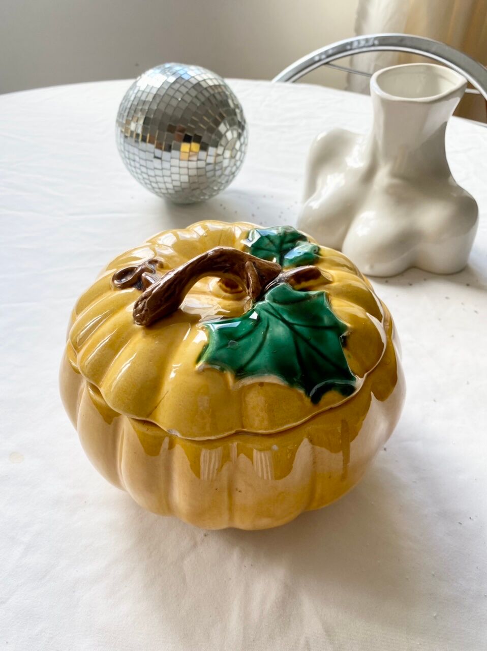 Yellow ceramic dish Vallauris