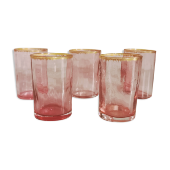 Vintage liqueur glasses blown glass