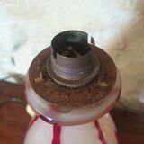 Pied de lampe ancien en verre soufflé