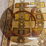 Coffee table in glass and bentwood 1970
