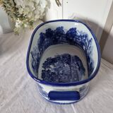 Large 20th century English glazed and enamelled earthenware planter
