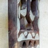 Three-branched stone candlestick adorned with birds, North Africa