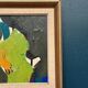 Original Swedish Oil on Panel – “Abstract in Green” by Hans Oswald – Signed – Vintage and Framed – 32 × 25 cm (12.6" × 9.8")