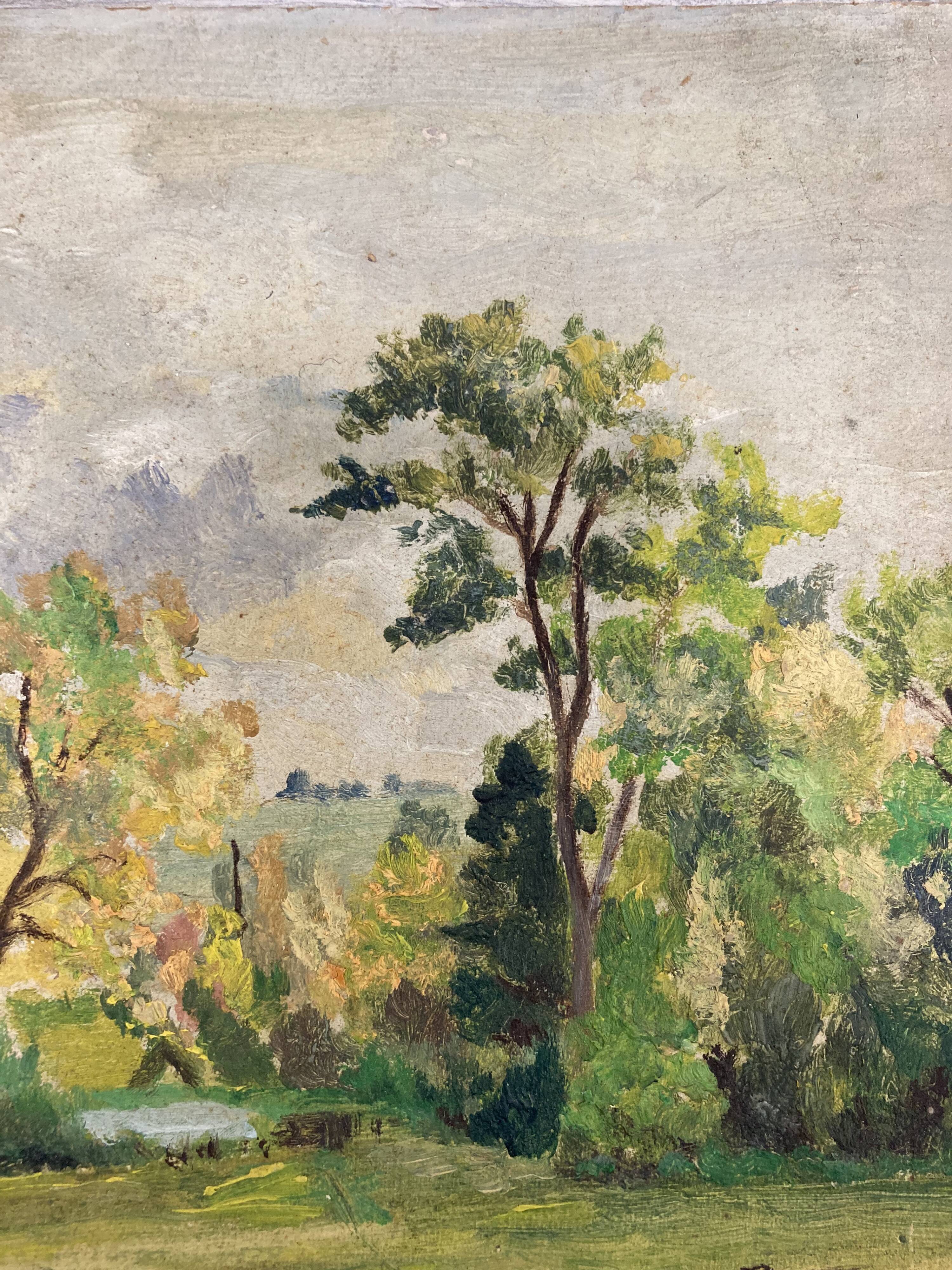 Oil on vintage panel