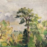 Oil on vintage panel