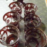 Service à liqueur en cristal taillé