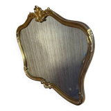 Miroir de style Louis XV baroque doré, numéroté, 1m