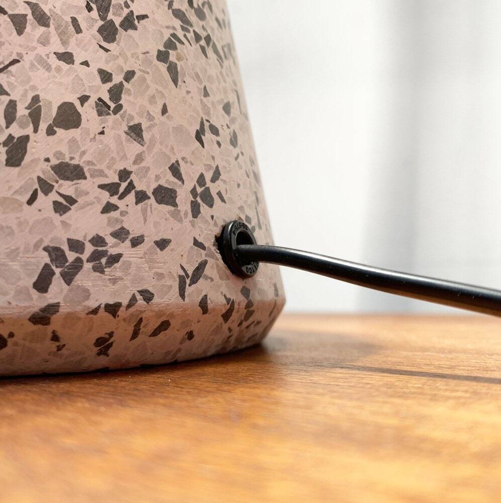 Vintage Postmodern Eno table lamp in glass and terrazzo from Ikea, 1990s.