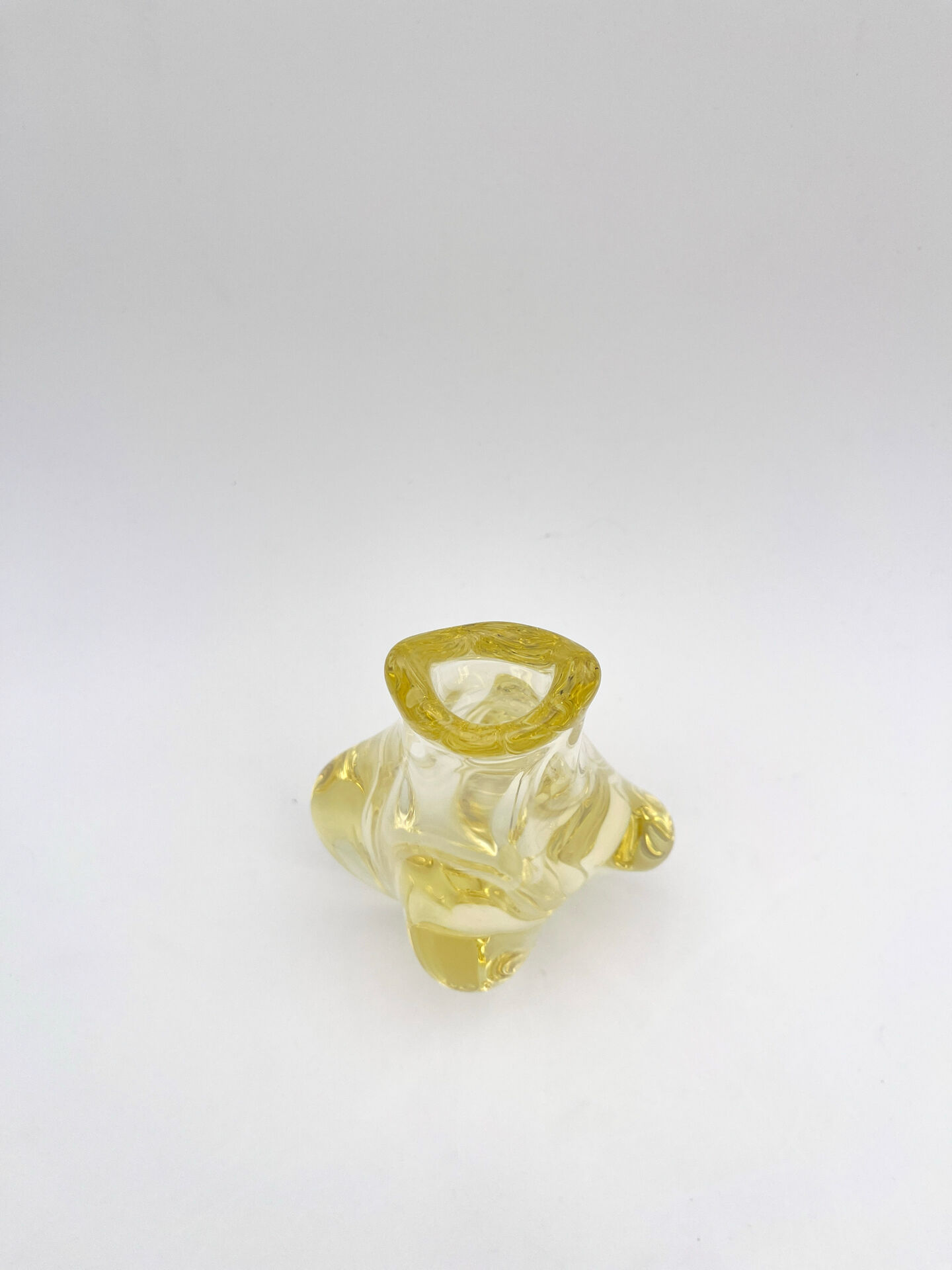 Organic Yellow Vase Miloslav Klinger ZBS - Bohemian Glass