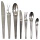 Carl Auböck 2060 Cutlery, 42 pcs., Complete for 6 People, Hammered Austria, 1950