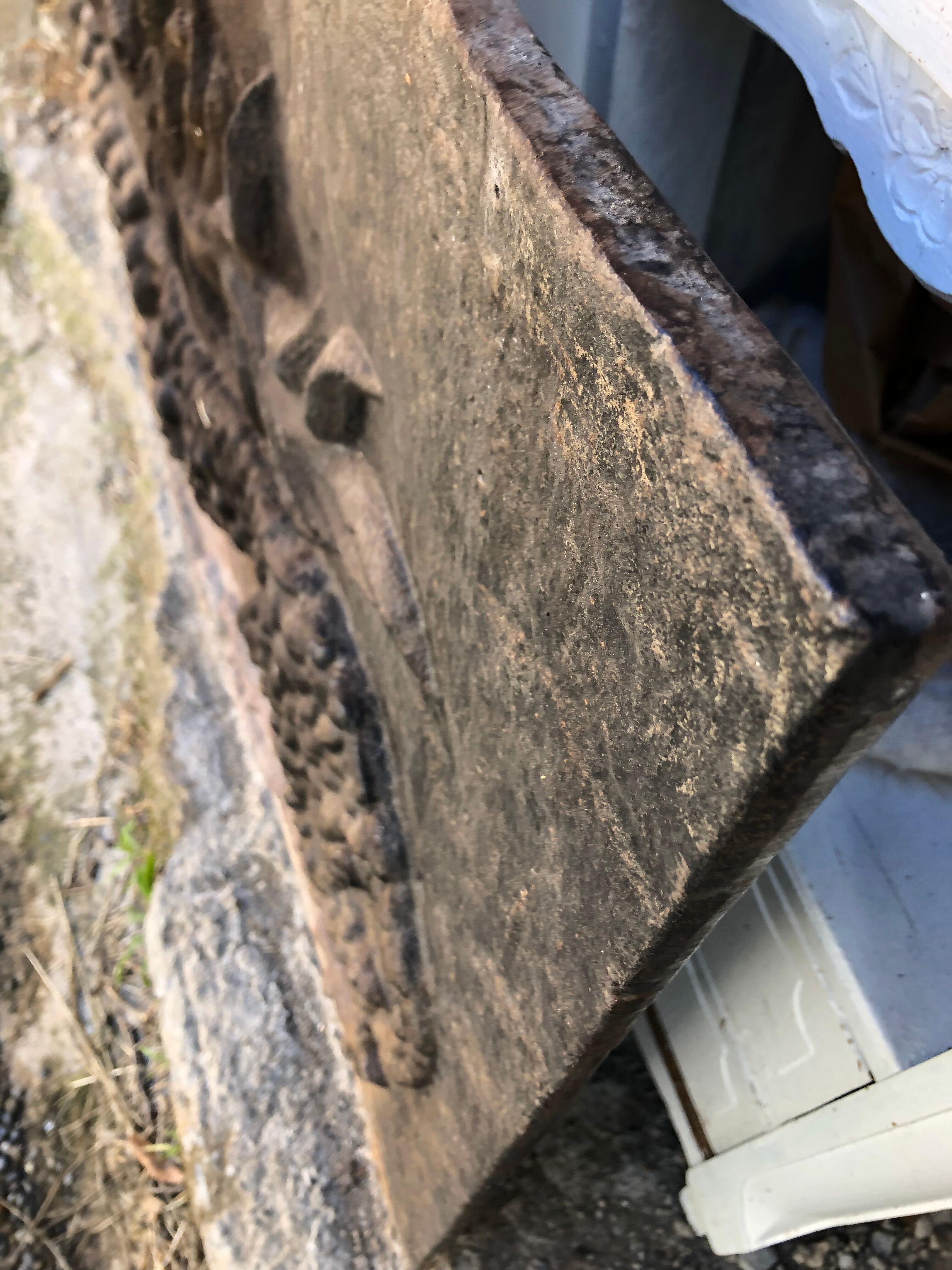 Cast iron fireplace plate