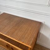 Bamboo and rattan sideboard, 1980s