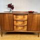 Mid century retro vintage teak burr walnut classic design McIntosh Sideboar