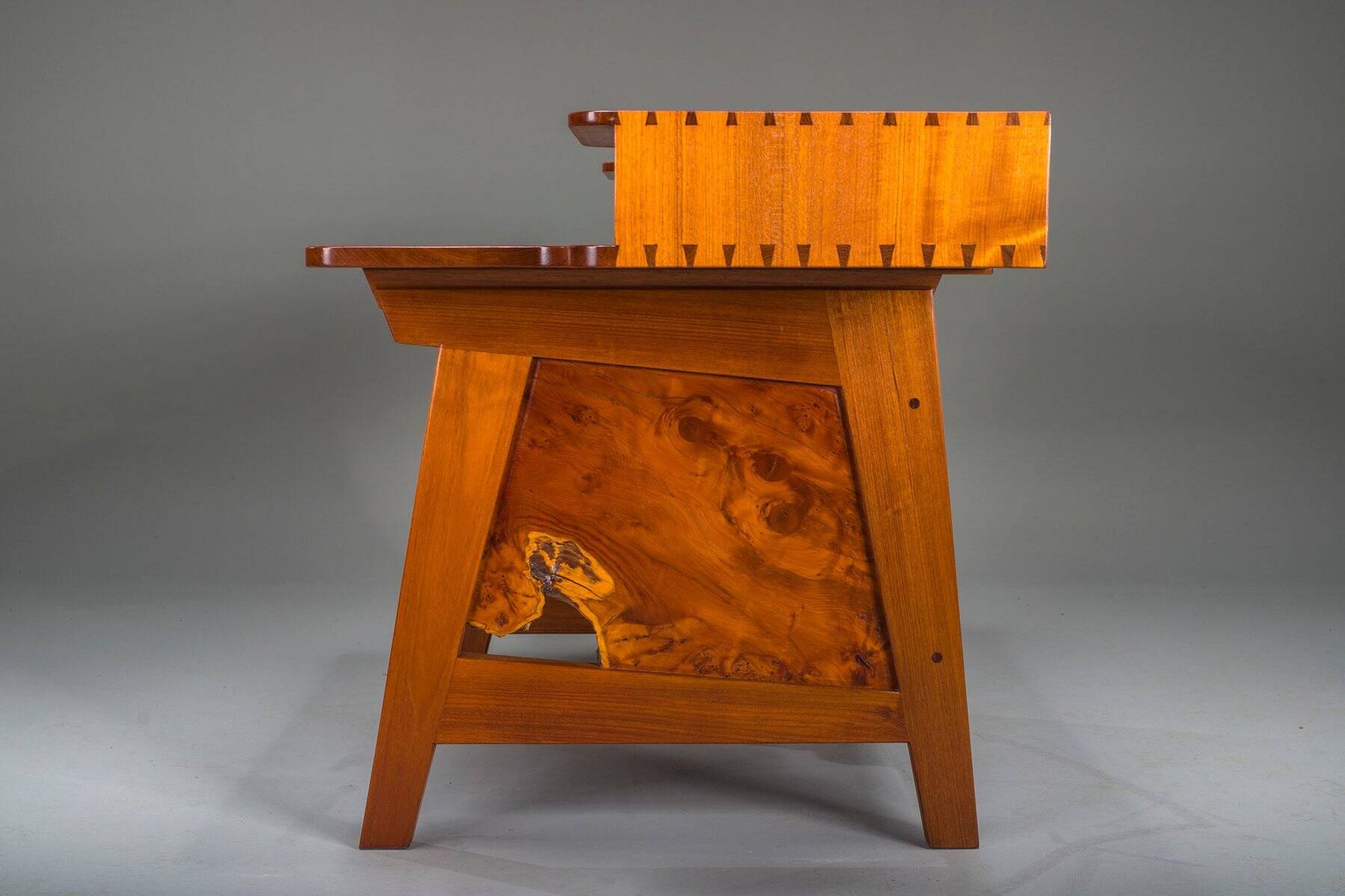 Mid-century modern teak desk, 1980s