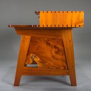 Mid-century modern teak desk, 1980s