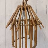 Vintage rattan pendant light