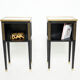Pair of bedside tables brass brass marble House Jansen 1950
