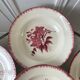 set of 6 hollow plates Longchamp pinks 30-40s