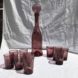 Biot liqueur service in blown glass