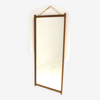 Miroir scandinave en chêne, Suède, 1960