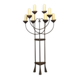 Candélabre de sol unique, forgé à la main, Pays-Bas, vers 1925-1938