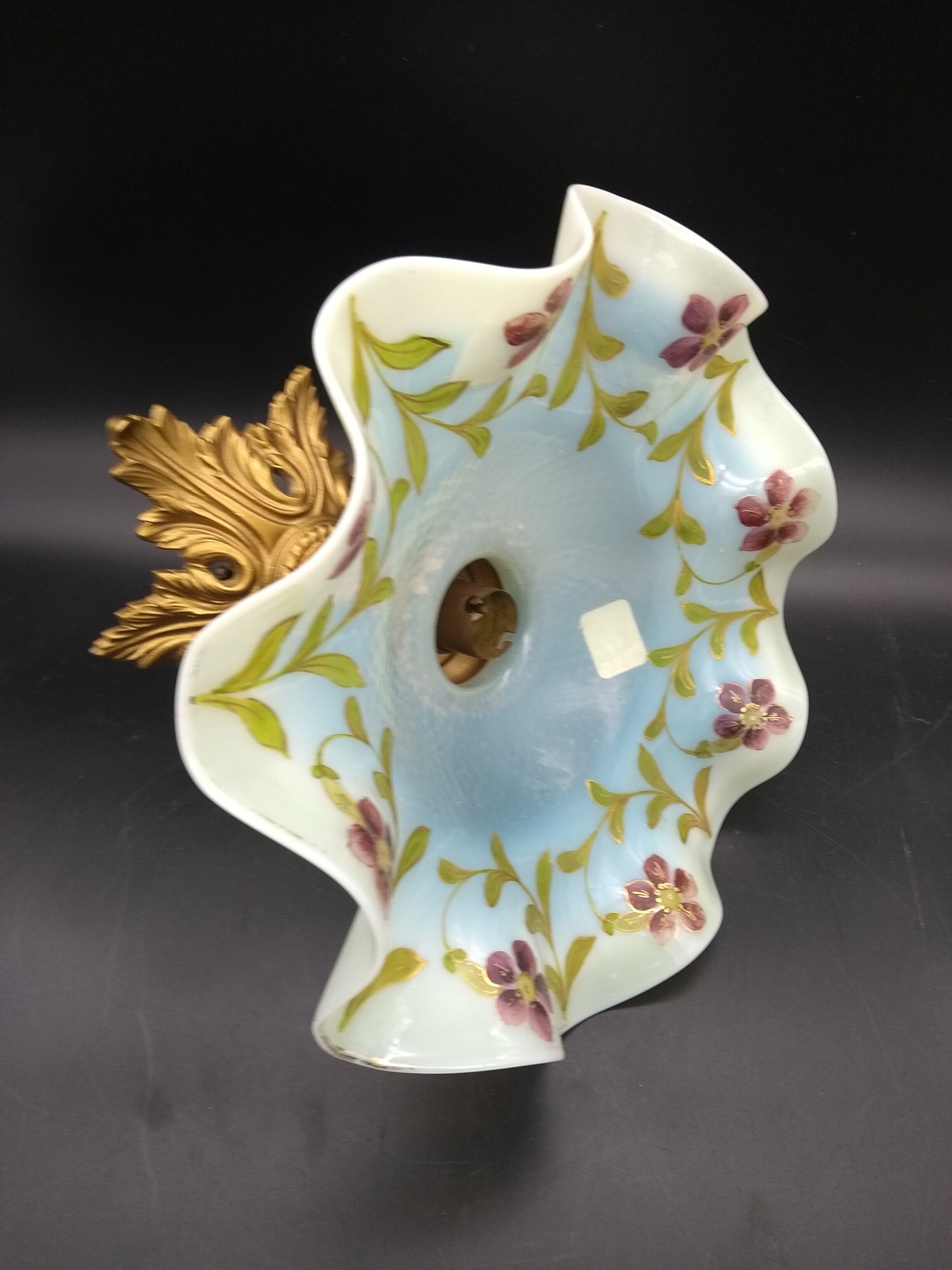 Painted opaline lamp 1900