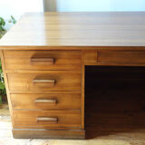 Bureau Art Deco des années 30 en noyer