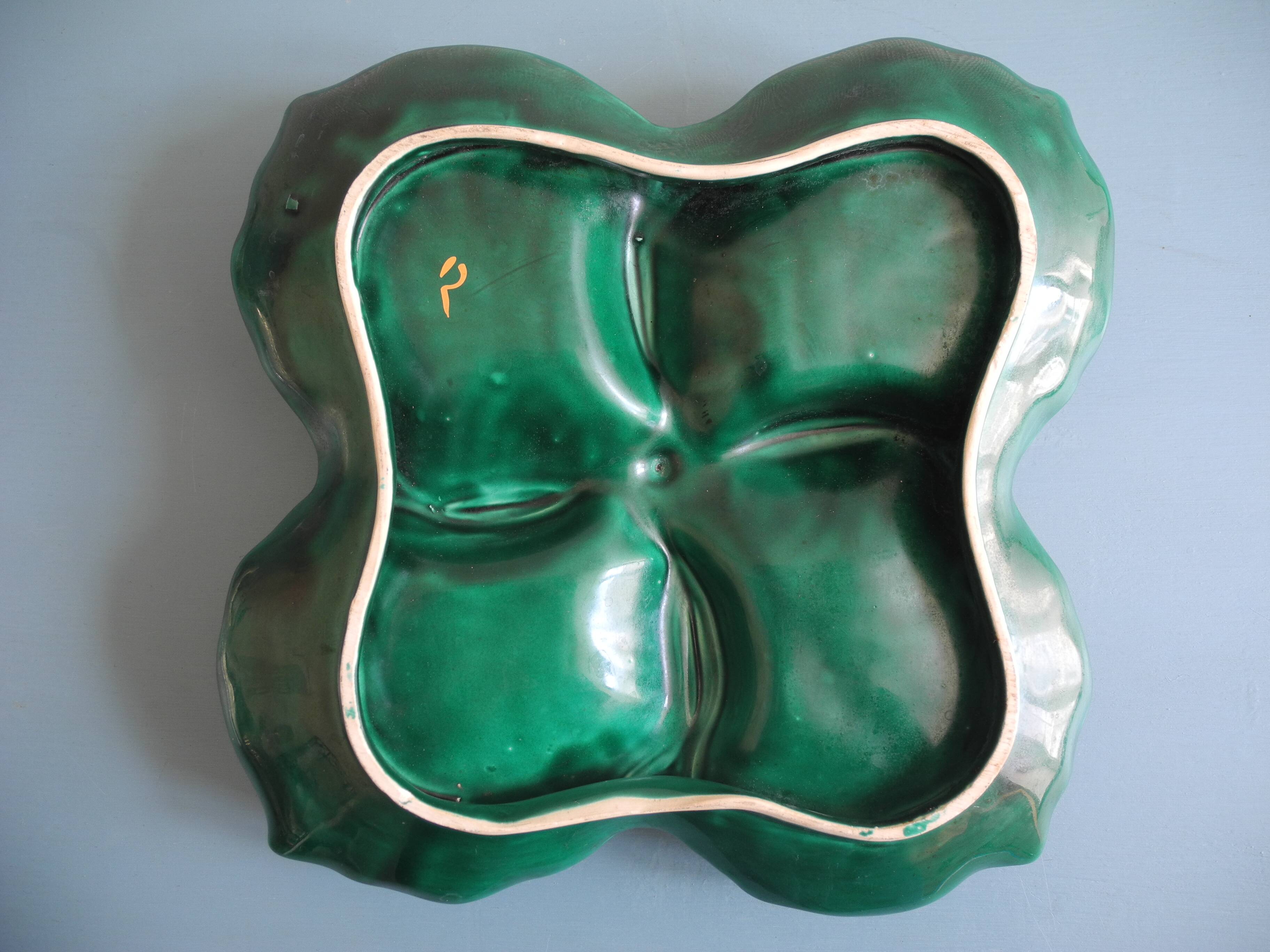 Old ceramic serving dish kitsch table decor vintage ceramic dish