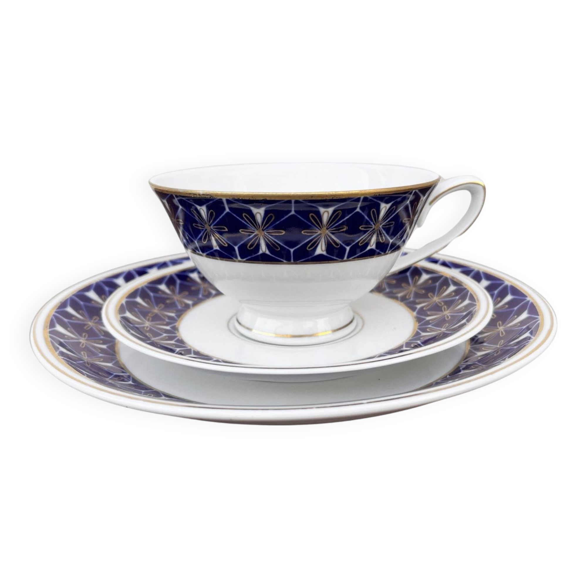 Trio, Lettin cobalt breakfast set, Germany 1970s.