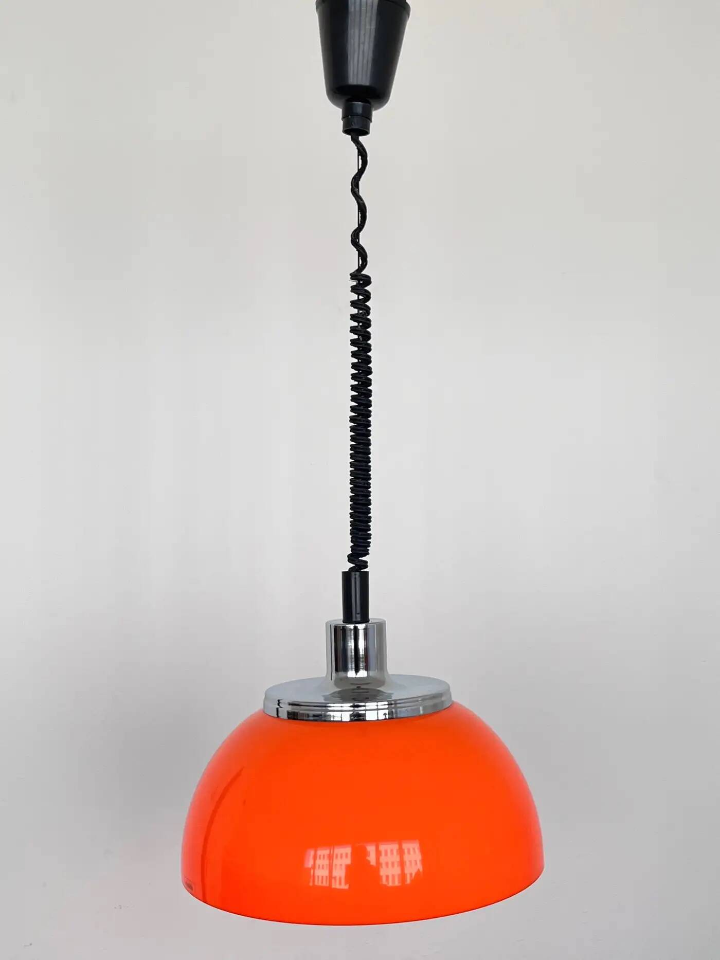 Midcentury plastic design pendant by Meblo, Harvey Guzzini, Italy, 1970s