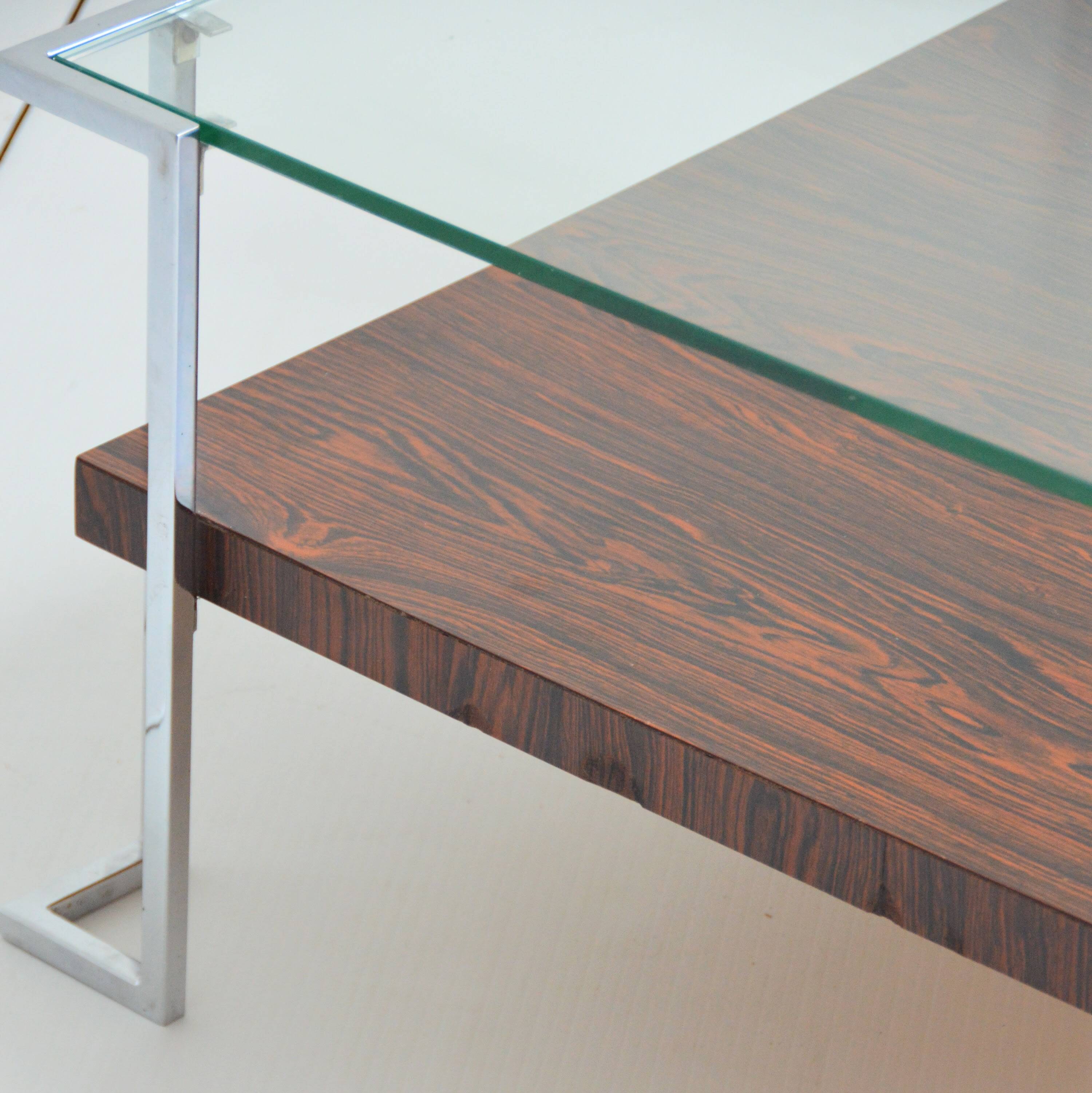 Double tray coffee table Vintage design 1970s