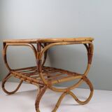 Vintage bamboo coffee table, Rohe Noordwolde, 1960s/70s