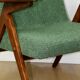 Bunny armchair, 1970s green boucle by J. Chierowski - 2 pieces available